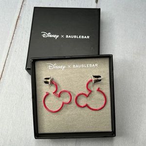 NEW - Disney x Baublebar Red Mickey Hoops